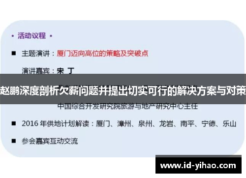 赵鹏深度剖析欠薪问题并提出切实可行的解决方案与对策
